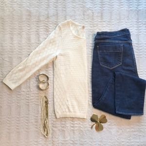 ❤️ LOFT Open Knit 3/4 Sleeve Sweater